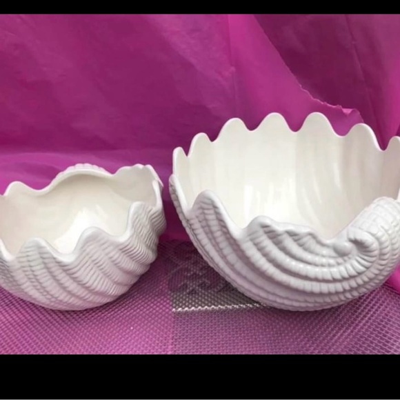 Celebrating Home Stoneware Serving Bowls shells shaped - Picture 4 of 9